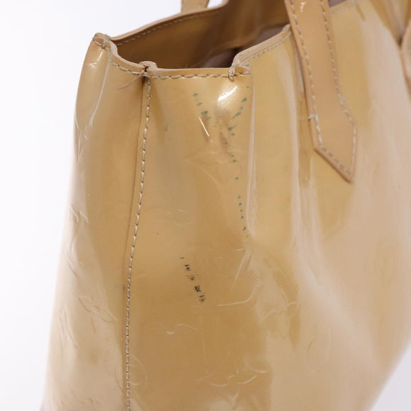 LOUIS VUITTON Vernis Wilshire PM Hand Bag Rose Flow Lantern M91642 Auth 139144