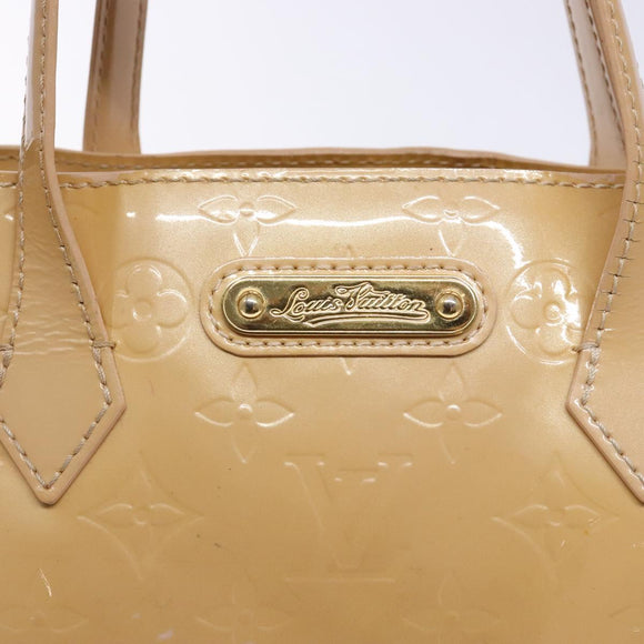 LOUIS VUITTON Vernis Wilshire PM Hand Bag Rose Flow Lantern M91642 Auth 139144