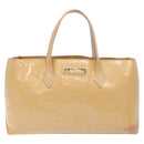 LOUIS VUITTON Vernis Wilshire PM Hand Bag Rose Flow Lantern M91642 Auth 139144-2