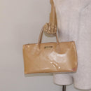 LOUIS VUITTON Vernis Wilshire PM Hand Bag Rose Flow Lantern M91642 Auth 139144-23