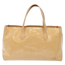 LOUIS VUITTON Vernis Wilshire PM Hand Bag Rose Flow Lantern M91642 Auth 139144-3