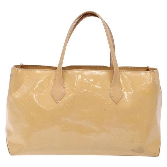 LOUIS VUITTON Vernis Wilshire PM Hand Bag Rose Flow Lantern M91642 Auth 139144