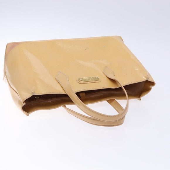 LOUIS VUITTON Vernis Wilshire PM Hand Bag Rose Flow Lantern M91642 Auth 139144