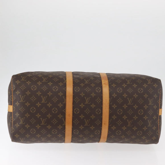LOUIS VUITTON Monogram Keepall Bandouliere 55 Boston Bag M41414 LV Auth 139148