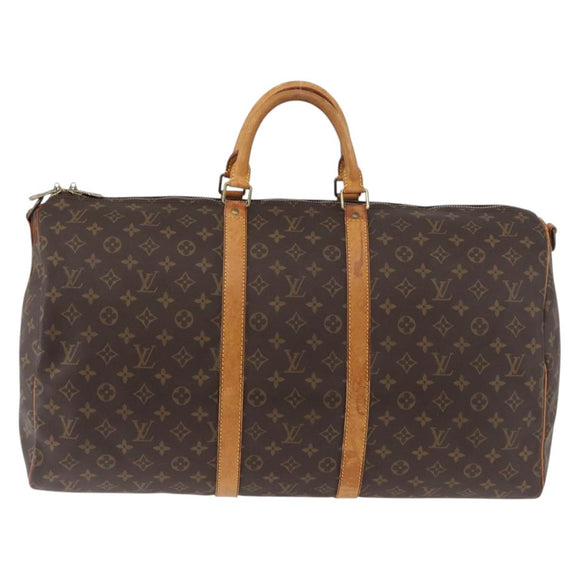 LOUIS VUITTON Monogram Keepall Bandouliere 55 Boston Bag M41414 LV Auth 139148