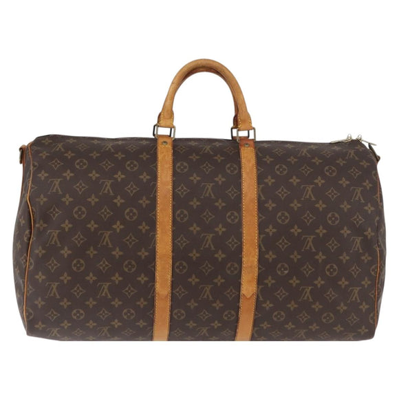 LOUIS VUITTON Monogram Keepall Bandouliere 55 Boston Bag M41414 LV Auth 139148