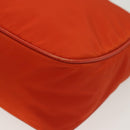 PRADA Shoulder Bag Nylon Orange Silver Auth 139153-14