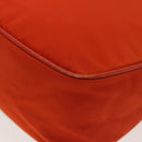 PRADA Shoulder Bag Nylon Orange Silver Auth 139153-16