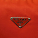 PRADA Shoulder Bag Nylon Orange Silver Auth 139153-17