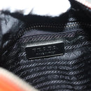 PRADA Shoulder Bag Nylon Orange Silver Auth 139153-18