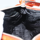 PRADA Shoulder Bag Nylon Orange Silver Auth 139153-19