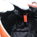 PRADA Shoulder Bag Nylon Orange Silver Auth 139153-20
