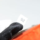 PRADA Shoulder Bag Nylon Orange Silver Auth 139153-12