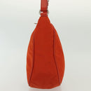 PRADA Shoulder Bag Nylon Orange Silver Auth 139153-3