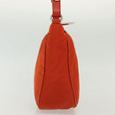 PRADA Shoulder Bag Nylon Orange Silver Auth 139153-4