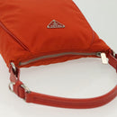 PRADA Shoulder Bag Nylon Orange Silver Auth 139153-6