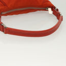 PRADA Shoulder Bag Nylon Orange Silver Auth 139153-7