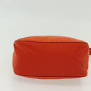 PRADA Shoulder Bag Nylon Orange Silver Auth 139153-5