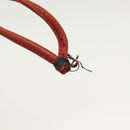 CHANEL Matelasse Chain Shoulder Bag Lamb Skin Orange Gold CC Auth 139155-14