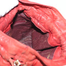 CHANEL Matelasse Chain Shoulder Bag Lamb Skin Orange Gold CC Auth 139155-20