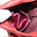 CHANEL Matelasse Chain Shoulder Bag Lamb Skin Orange Gold CC Auth 139155-21