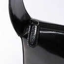 GUCCI Interlocking Shoulder Bag Enamel Black Silver 007 2113 0250 Auth 139156-14