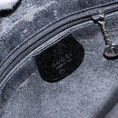 GUCCI Interlocking Shoulder Bag Enamel Black Silver 007 2113 0250 Auth 139156-15