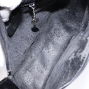 GUCCI Interlocking Shoulder Bag Enamel Black Silver 007 2113 0250 Auth 139156-16