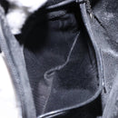 GUCCI Interlocking Shoulder Bag Enamel Black Silver 007 2113 0250 Auth 139156-19