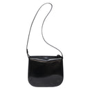 GUCCI Interlocking Shoulder Bag Enamel Black Silver 007 2113 0250 Auth 139156-3