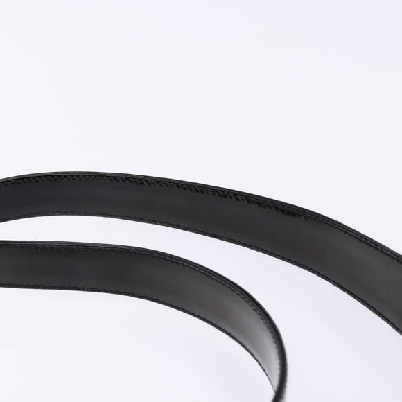 GUCCI Interlocking Shoulder Bag Enamel Black Silver 007 2113 0250 Auth 139156