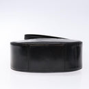 GUCCI Interlocking Shoulder Bag Enamel Black Silver 007 2113 0250 Auth 139156-9