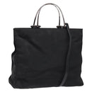 GUCCI Hand Bag Nylon 2way Black Silver 002 1028 2684 Auth 139157-1