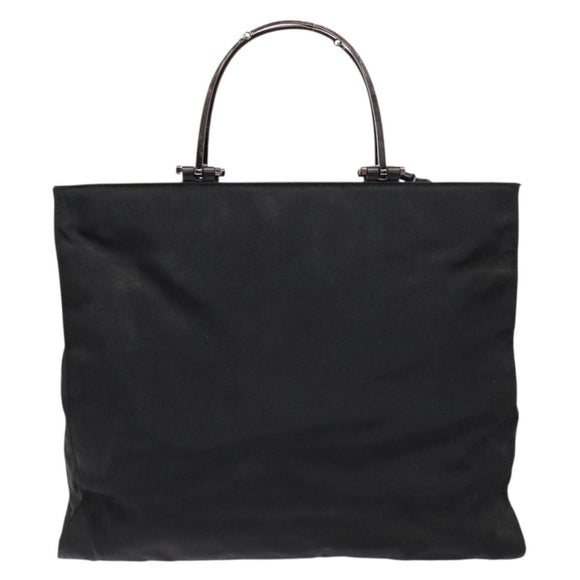 GUCCI Hand Bag Nylon 2way Black Silver 002 1028 2684 Auth 139157