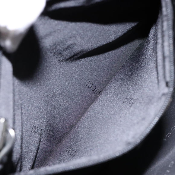 GUCCI Hand Bag Nylon 2way Black Silver 002 1028 2684 Auth 139157