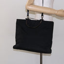 GUCCI Hand Bag Nylon 2way Black Silver 002 1028 2684 Auth 139157-24