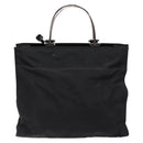 GUCCI Hand Bag Nylon 2way Black Silver 002 1028 2684 Auth 139157-2