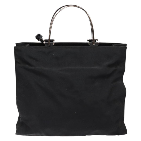 GUCCI Hand Bag Nylon 2way Black Silver 002 1028 2684 Auth 139157