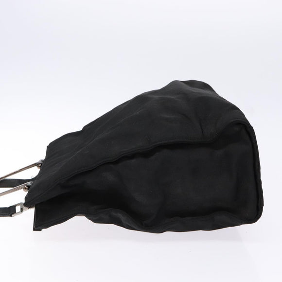 GUCCI Hand Bag Nylon 2way Black Silver 002 1028 2684 Auth 139157