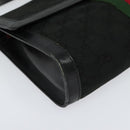 GUCCI GG Canvas Web Sherry Line Shoulder Bag Black Gold 37 04 3657 Auth 139159-8