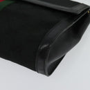 GUCCI GG Canvas Web Sherry Line Shoulder Bag Black Gold 37 04 3657 Auth 139159-15