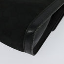 GUCCI GG Canvas Web Sherry Line Shoulder Bag Black Gold 37 04 3657 Auth 139159-17