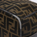 FENDI Zucca Canvas Vanity Pouch Black Brown Auth 139161-15