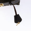 FENDI Zucca Canvas Vanity Pouch Black Brown Auth 139161-9