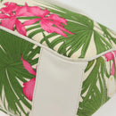 CELINE Hand Bag Canvas White Gold Auth 139166-11