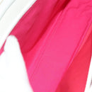 CELINE Hand Bag Canvas White Gold Auth 139166-19