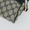 GUCCI GG Supreme Sherry Line Shoulder Bag PVC Navy Gold 32 02 004 Auth 139167-15