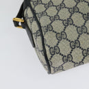 GUCCI GG Supreme Sherry Line Shoulder Bag PVC Navy Gold 32 02 004 Auth 139167-16