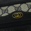 GUCCI GG Supreme Sherry Line Shoulder Bag PVC Navy Gold 32 02 004 Auth 139167-18