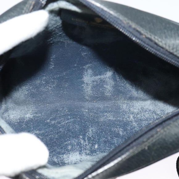 GUCCI GG Supreme Sherry Line Shoulder Bag PVC Navy Gold 32 02 004 Auth 139167